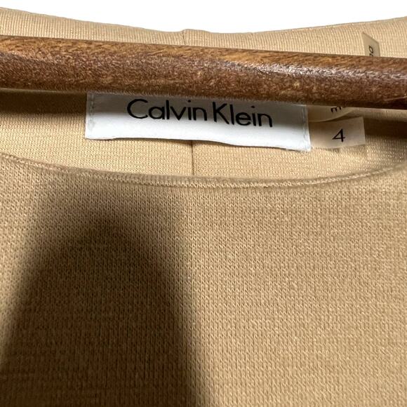 Calvin Klein Sheath Dress Colorblock Black Tan Sleeveless - 4 - Picture 3 of 5